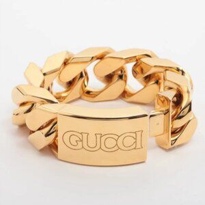 Gucci Logo Bar Chain Link Bracelet